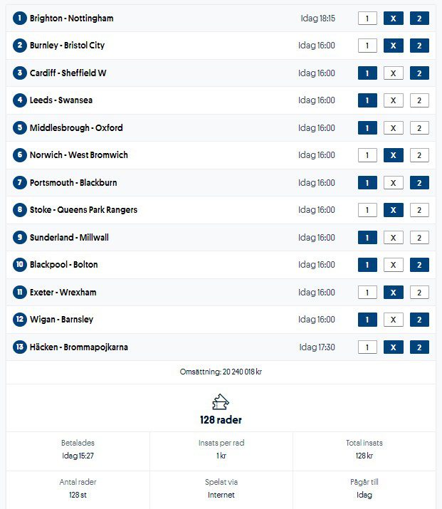 AI Betting Omgång 4 Stryktipset David